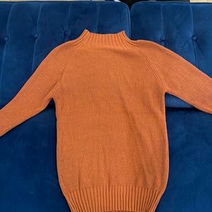 Long copper colored sweater